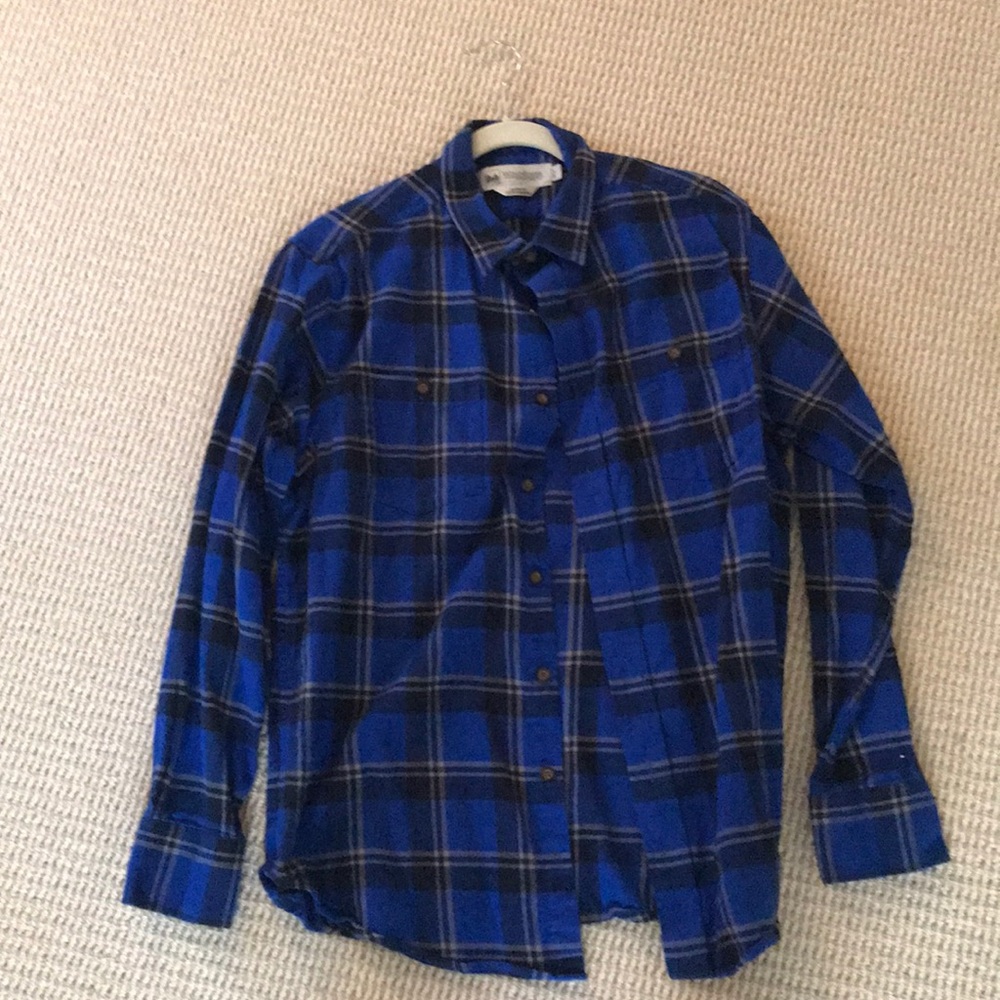 Blue flannel button down